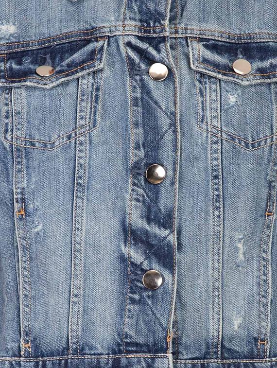 button-up denim jacket - 15795429 - Standard Image - 3