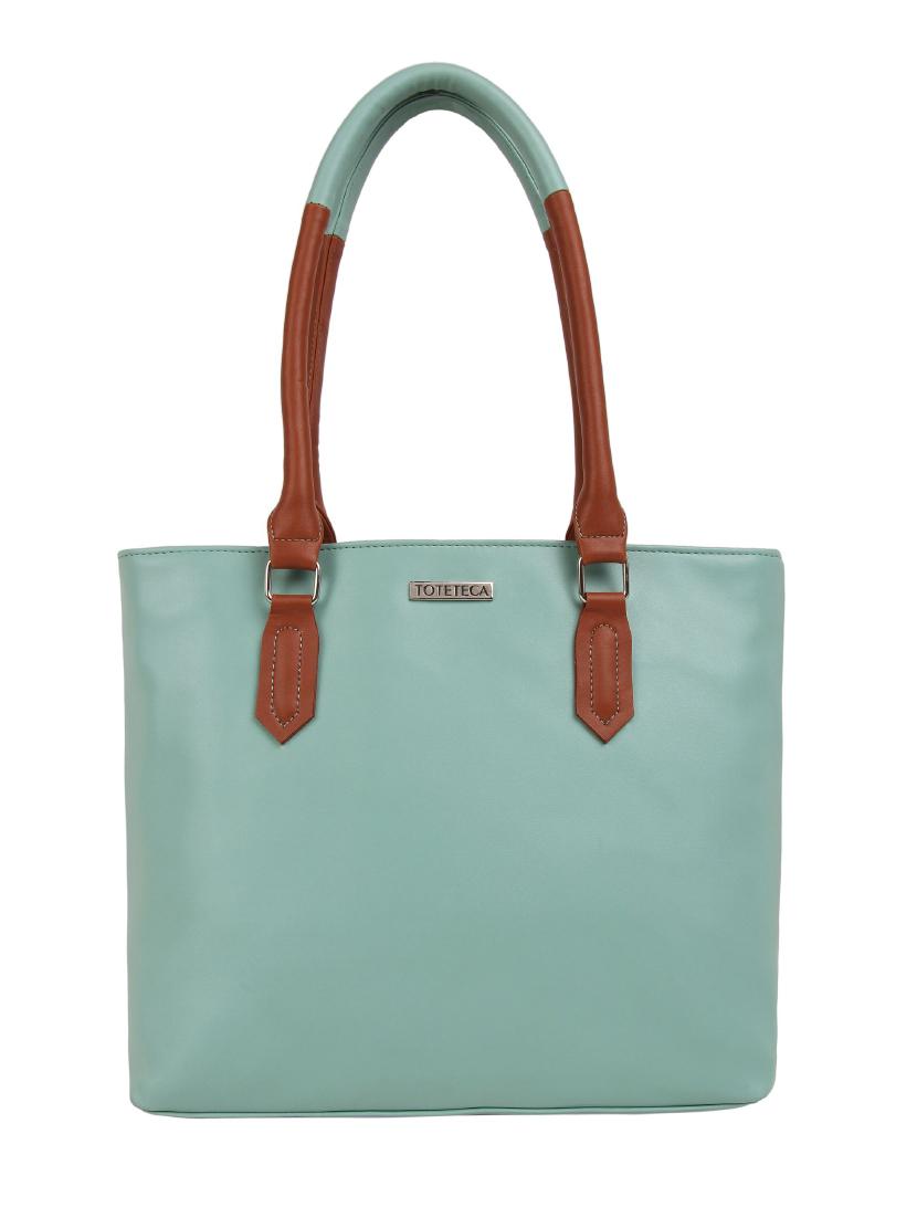 blue leatherette (pu) handbag - 15797791 -  Zoom Image - 0