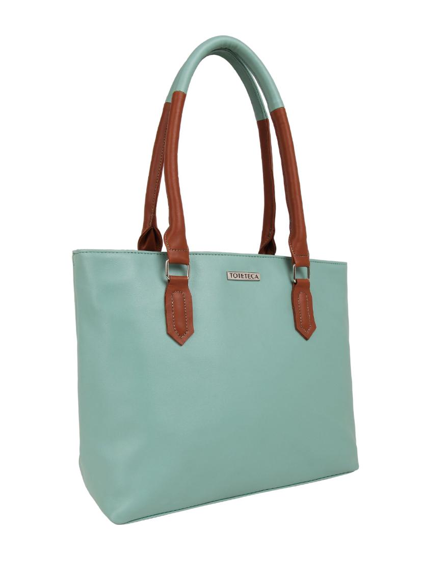 blue leatherette (pu) handbag - 15797791 - Standard Image - 3