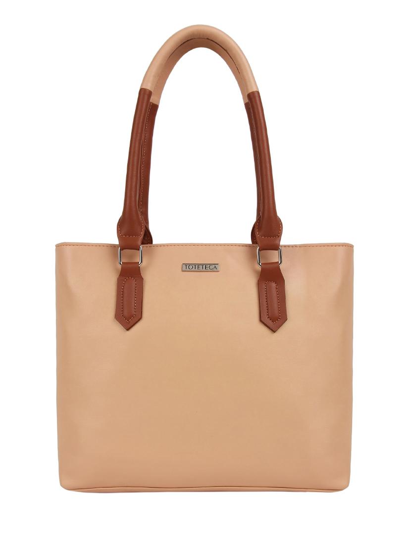 beige leatherette (pu) handbag - 15797792 - Zoom Image - 0