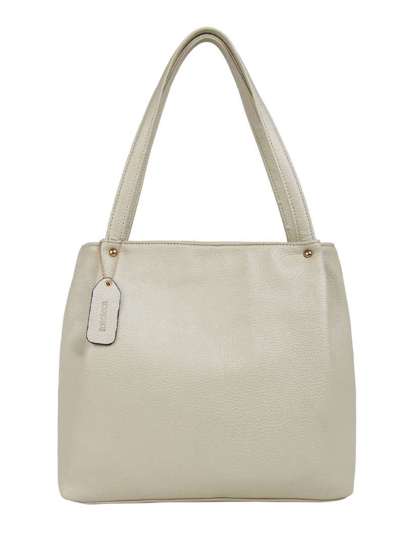 white leatherette (pu) regular tote