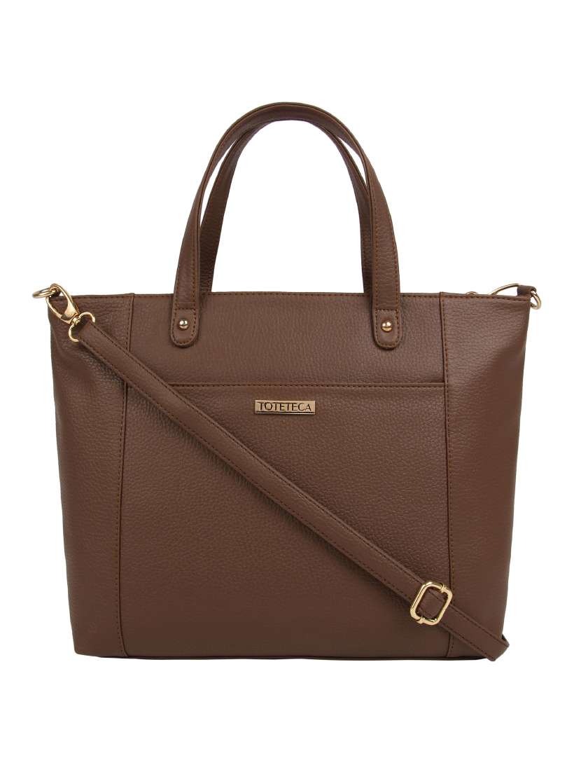 brown leatherette (pu) handbag - 15797805 -  Zoom Image - 0