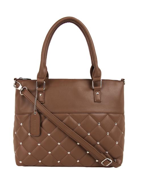 tan leatherette (pu) handbag - 15797828 - Standard Image - 0