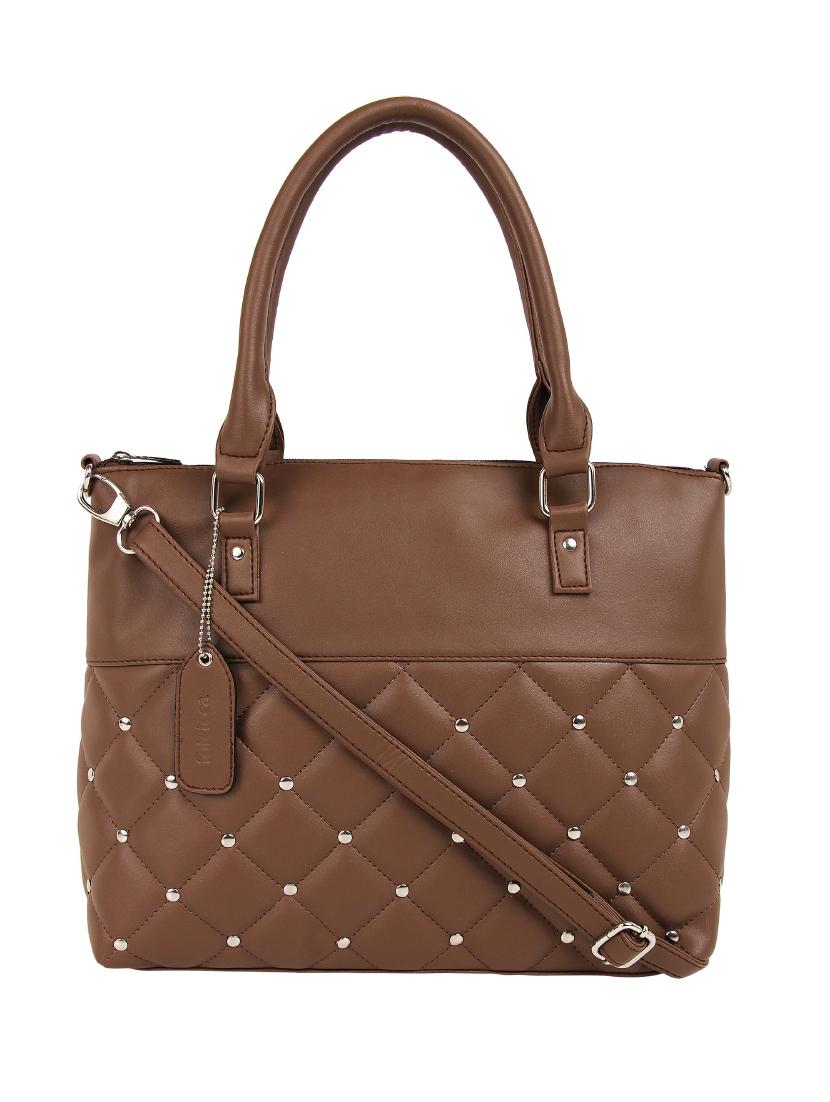 tan leatherette (pu) handbag - 15797828 - Zoom Image - 0