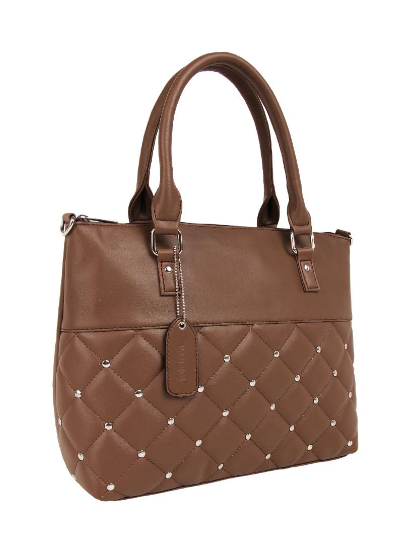 tan leatherette (pu) handbag - 15797828 - Standard Image - 3