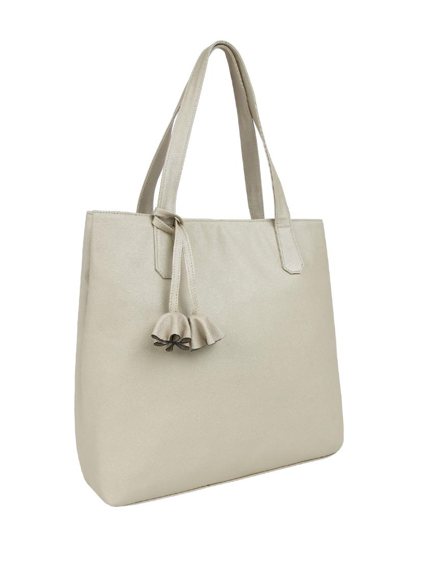 white leatherette (pu) handbag - 15797845 - Standard Image - 3