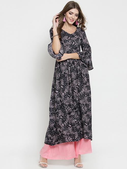 flared printed kurta - 15799806 -  Standard Image - 0