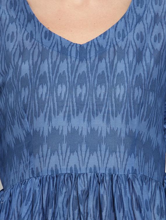 flared bell sleeves kurta - 15799811 - Standard Image - 3