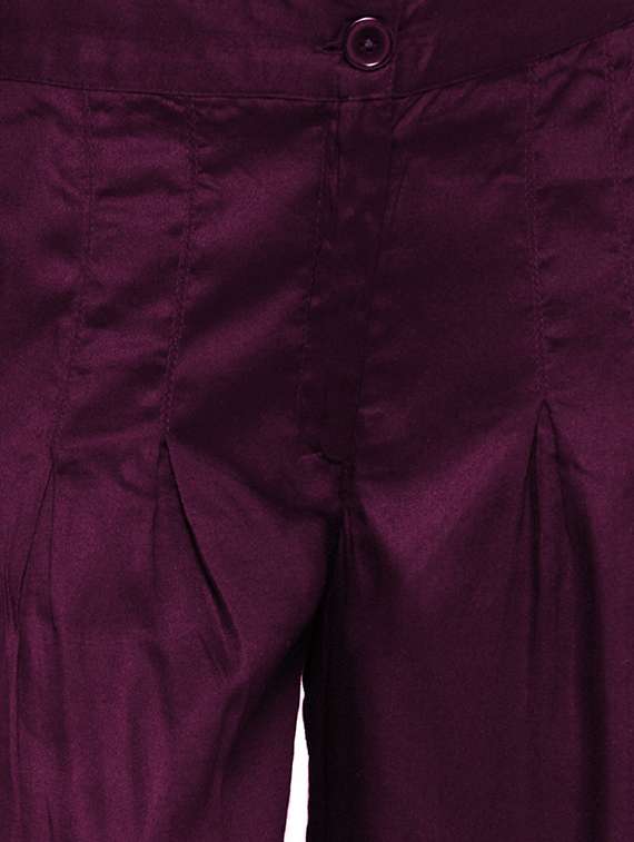 floral flared front slit kurta with palazzo set - 15799840 - Standard Image - 3