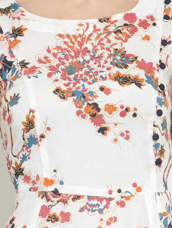 side slit printed kurta with palazzo set - 15799847 - Standard Image - 3