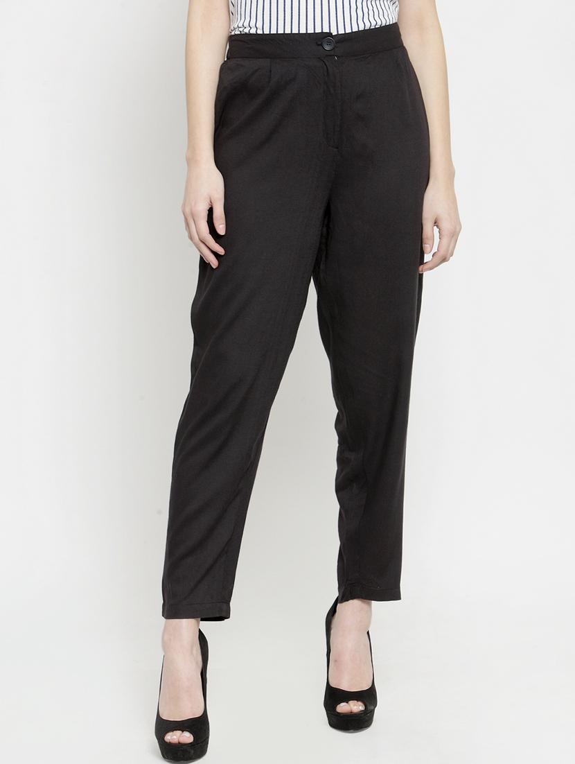 flat front solid trouser - 15799851 - Zoom Image - 0
