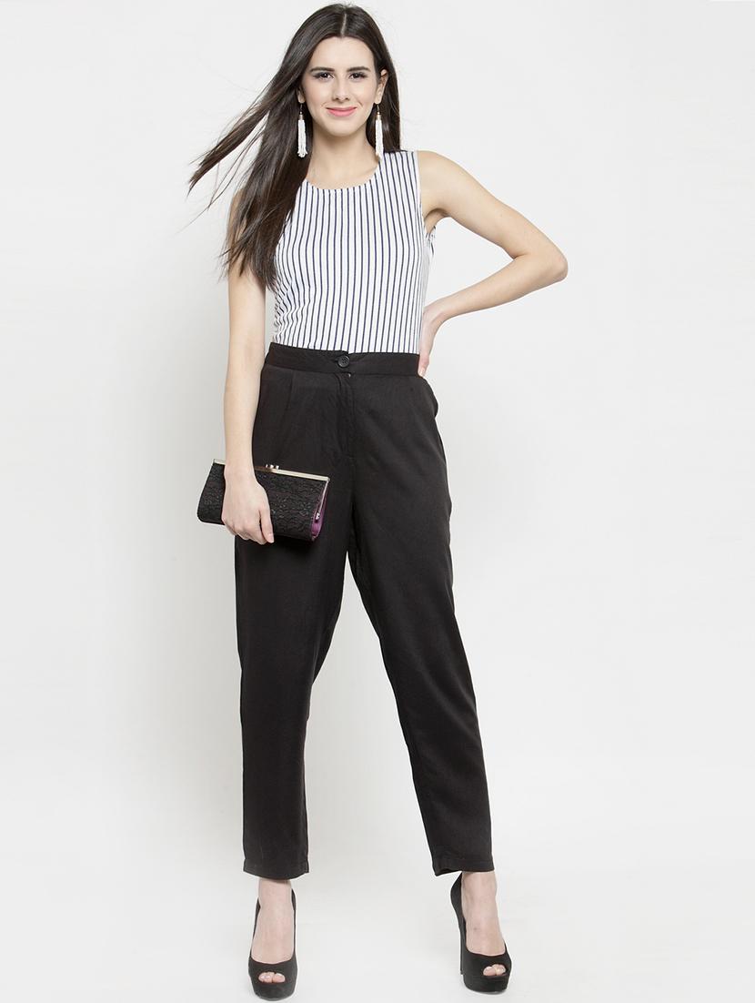 flat front solid trouser - 15799851 - Standard Image - 3