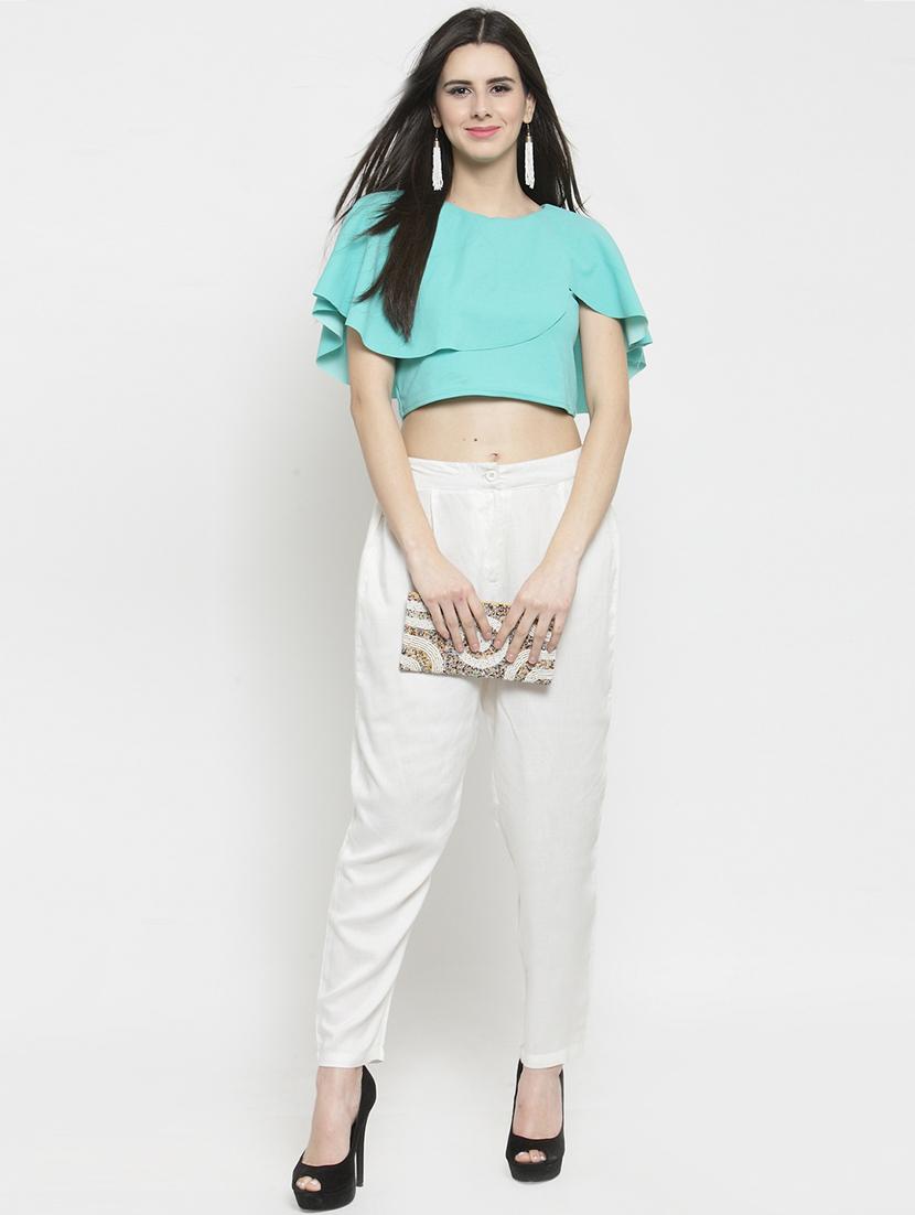 flat front solid trouser - 15799854 - Standard Image - 3