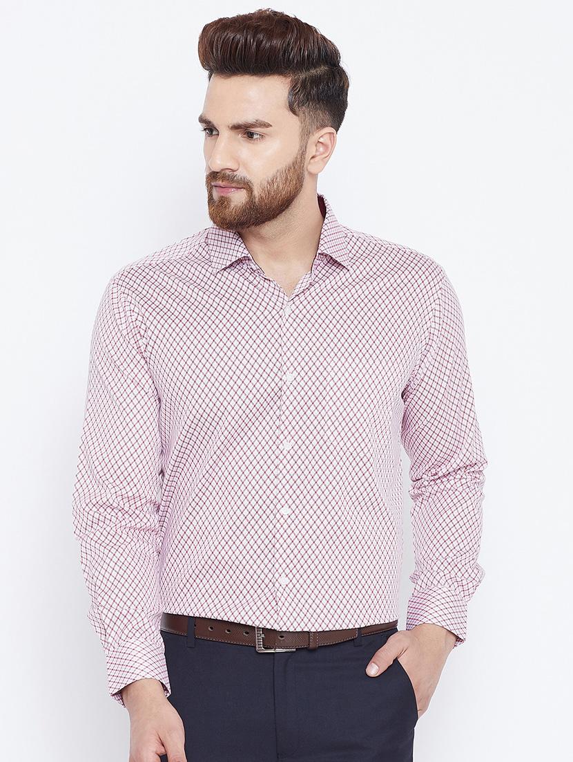 red cotton formal shirt - 15800425 - Zoom Image - 0