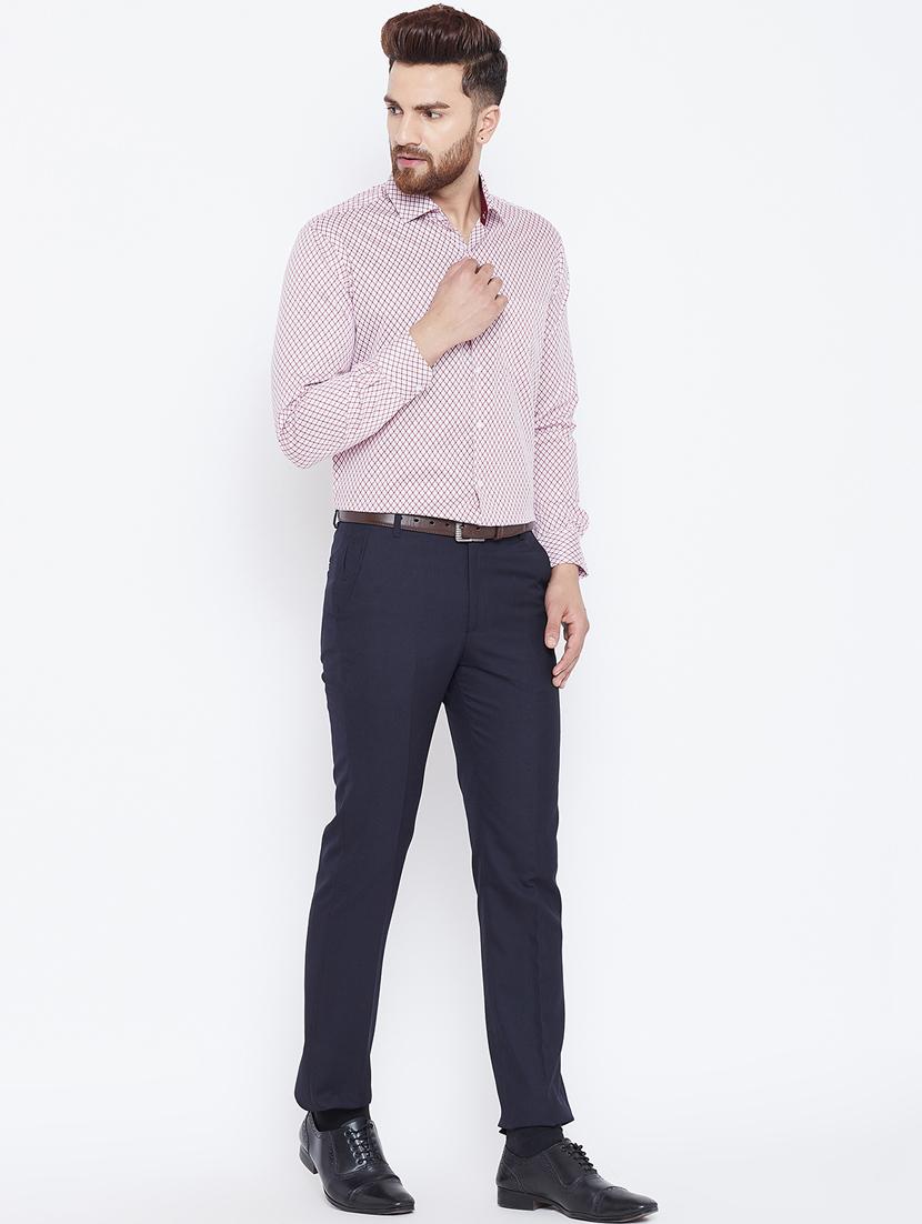 red cotton formal shirt - 15800425 - Standard Image - 3
