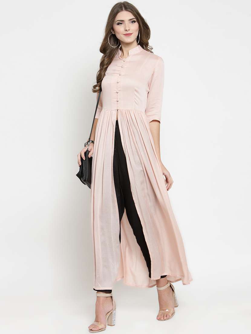 solid flared kurta