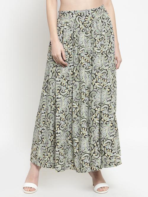 elasticated waist flared skirt - 15802831 - Standard Image - 0