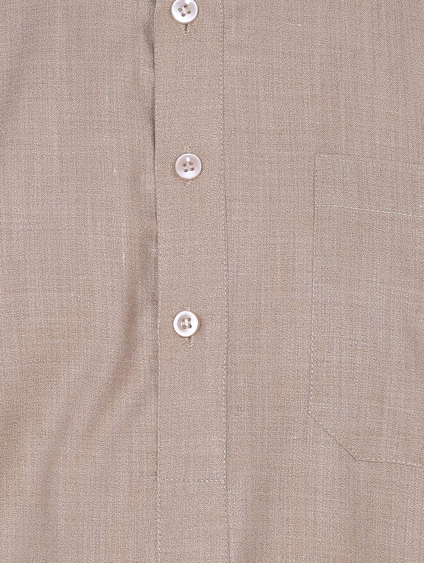 brown cotton long kurta - 15803122 - Standard Image - 3