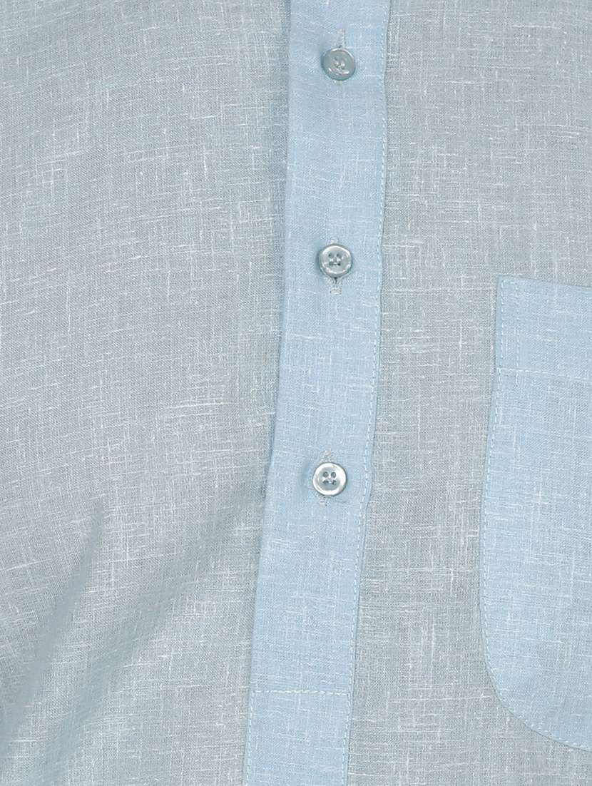 blue cotton long kurta - 15803133 - Standard Image - 3