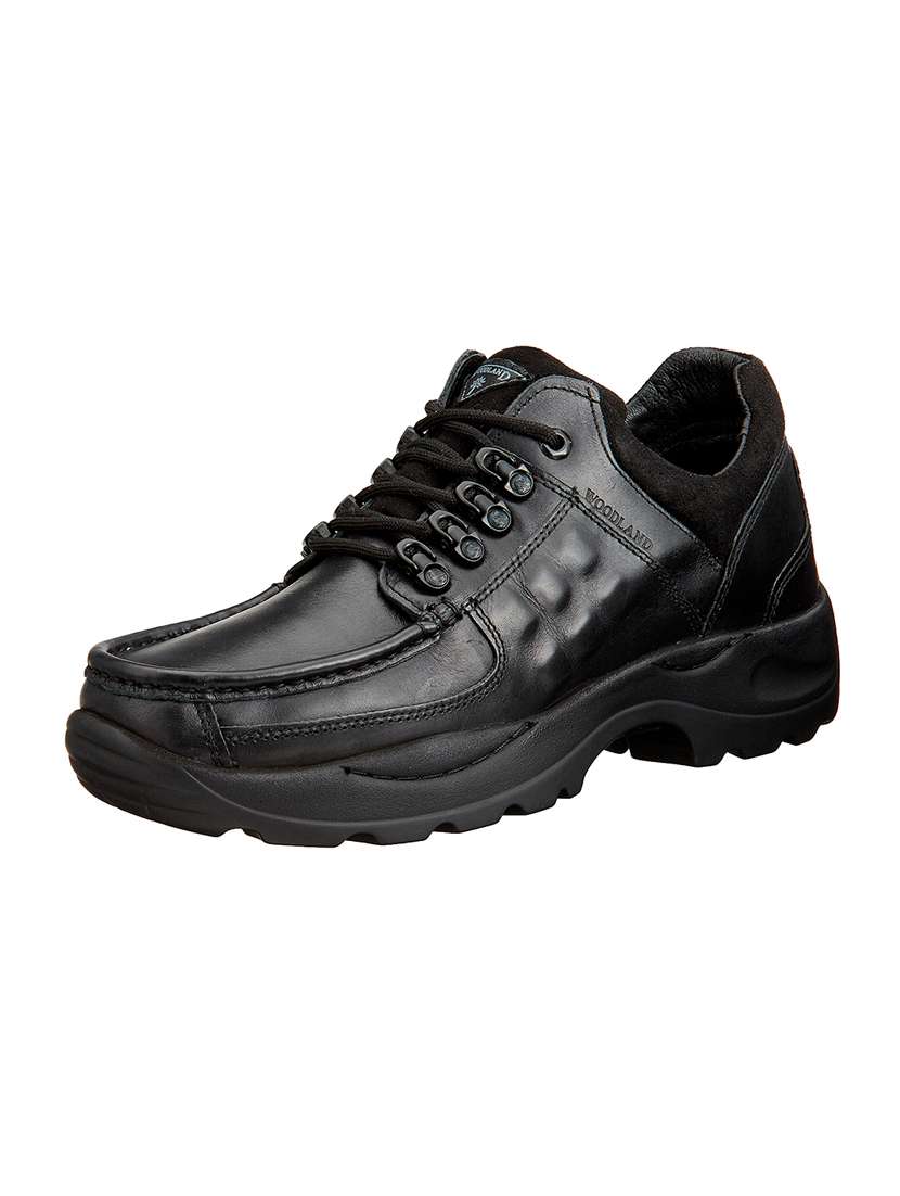 Buy online Black Leather Low Ankle Boots from Casual Shoes for Men