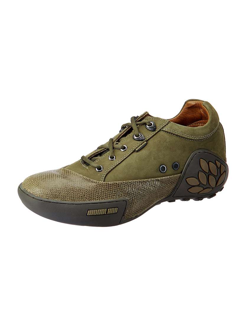 Casual Woodland Shoes Discount Buy Online Green Leather Lace Up
