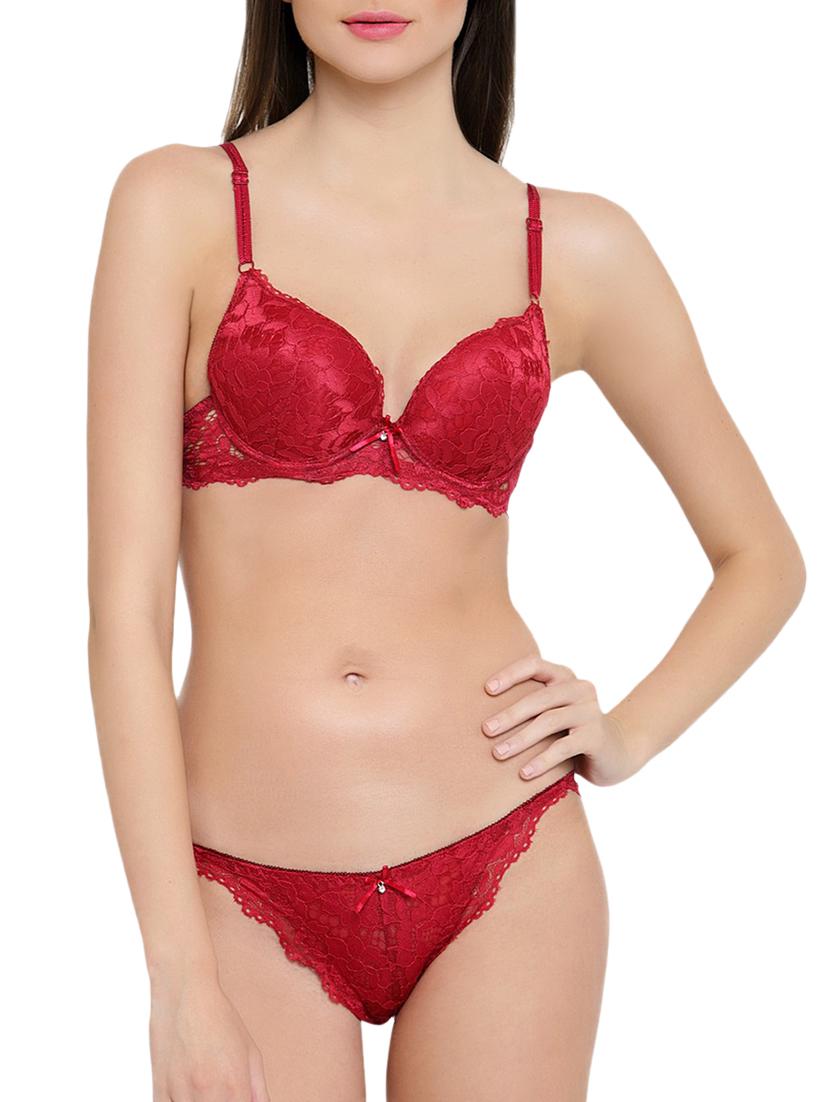 lace detail bra & panty set - 15806350 - Zoom Image - 0
