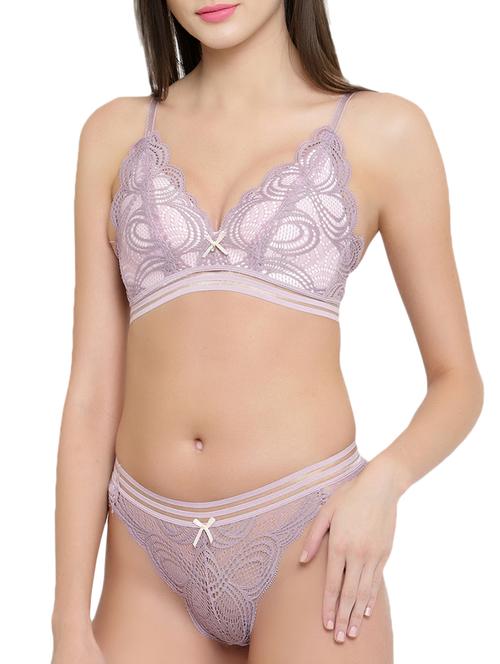 lace detail bra & panty set - 15806360 - Standard Image - 0