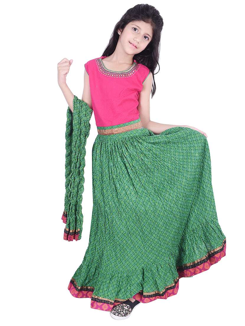 pink cotton lehnga choli