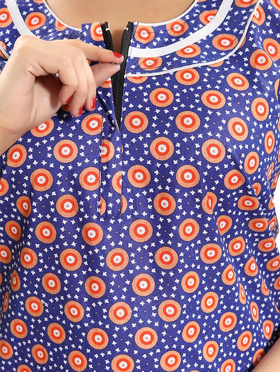 zipper detail nightwear gown - 15807903 - Standard Image - 3