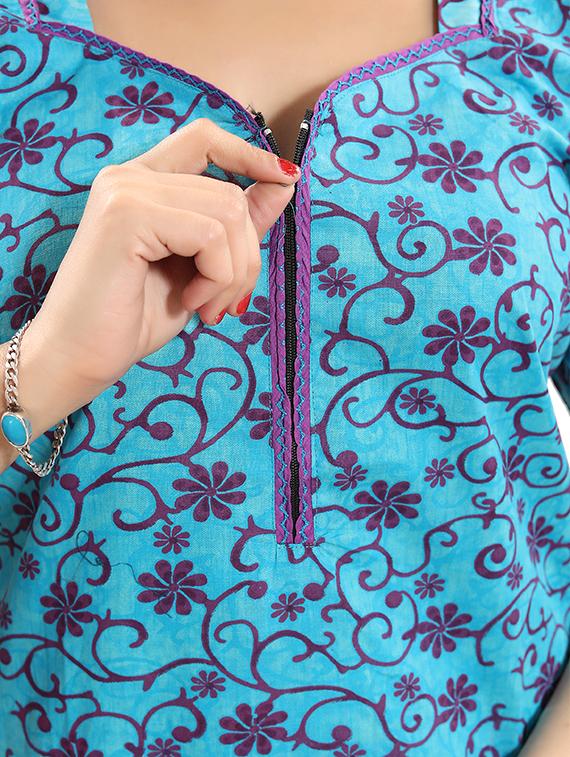 zipper detail nightwear gown - 15807907 - Standard Image - 3