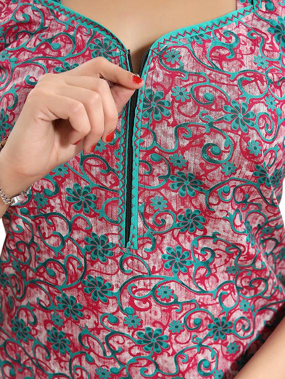 zipper detail floral nightwear gown - 15807909 - Standard Image - 3