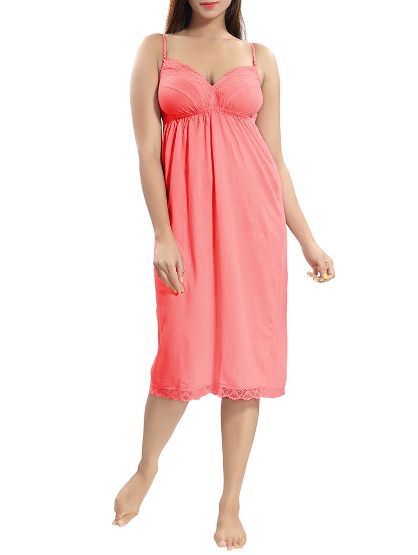 cami neck lace detail nighty - 15807922 - Zoom Image - 0