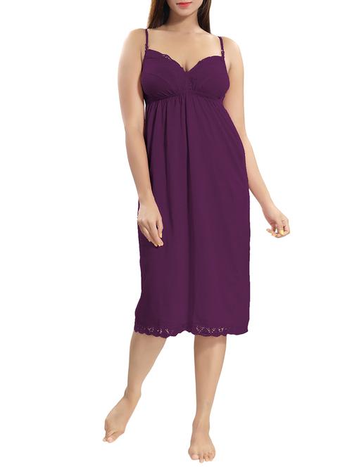 cami neck lace detail nighty - 15807923 - Standard Image - 0
