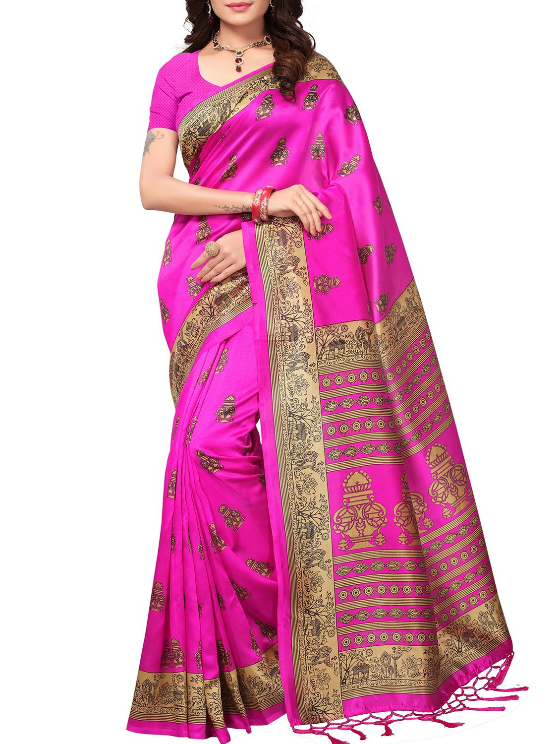 conversational printed saree with blouse - 15809211 -  Zoom Image - 0