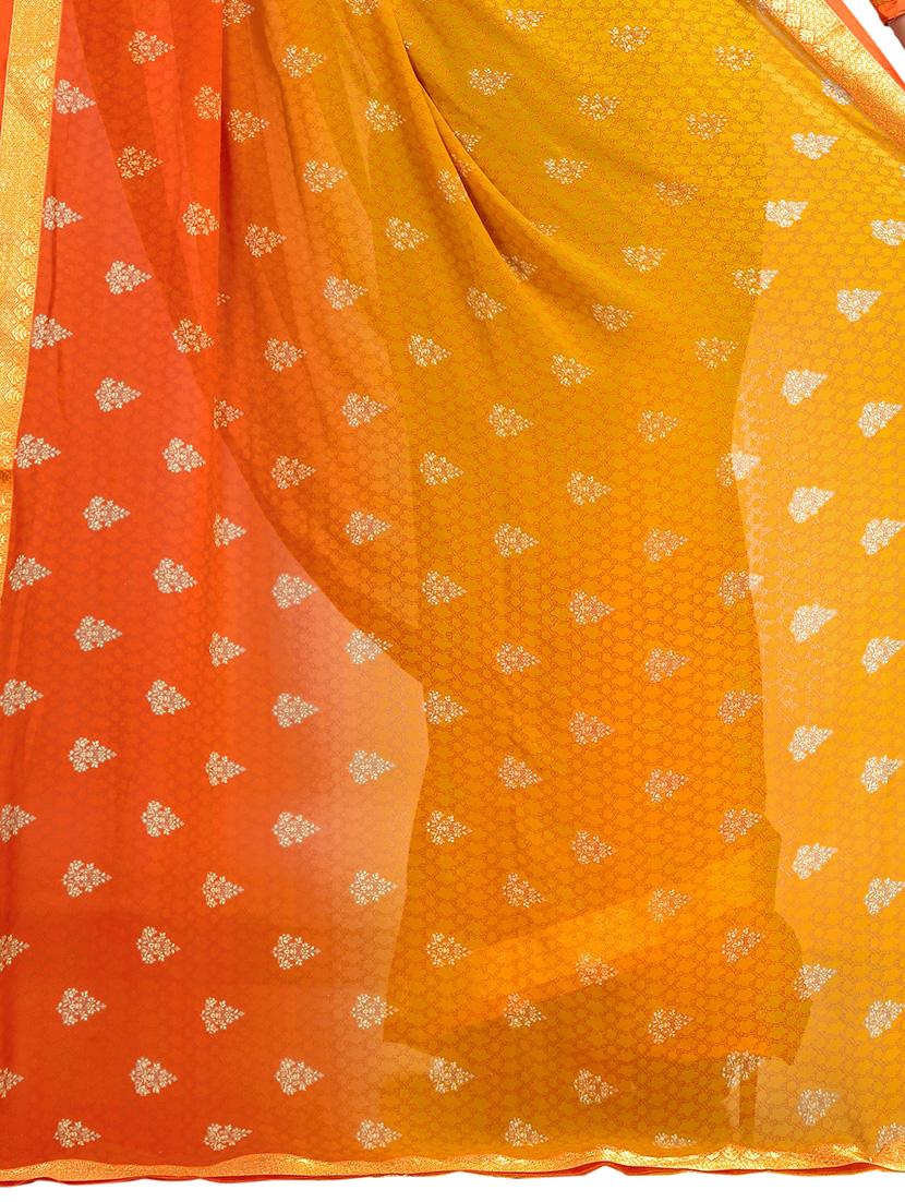 floral printed saree with blouse - 15809223 - Standard Image - 3