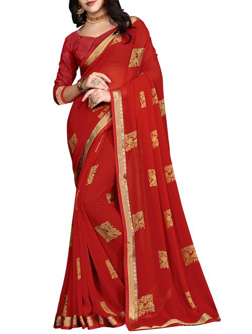 floral printed saree with blouse - 15809233 -  Standard Image - 0