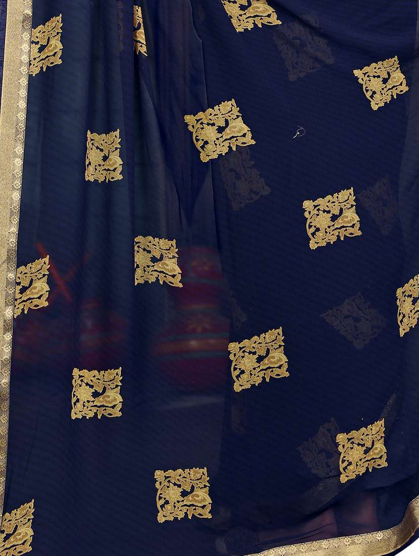 floral printed saree with blouse - 15809235 -  Standard Image - 3