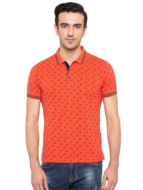 orange all over print t-shirt - 15810473 - Standard Image - 0