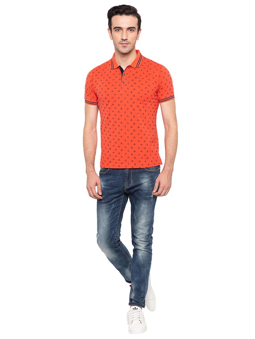 orange all over print t-shirt - 15810473 - Standard Image - 3
