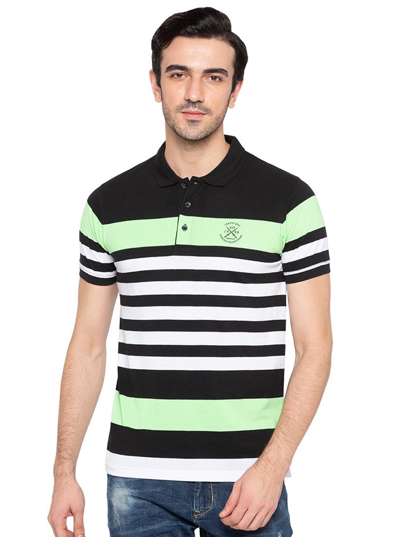 multi colored striped polo t-shirt - 15810479 -  Zoom Image - 0
