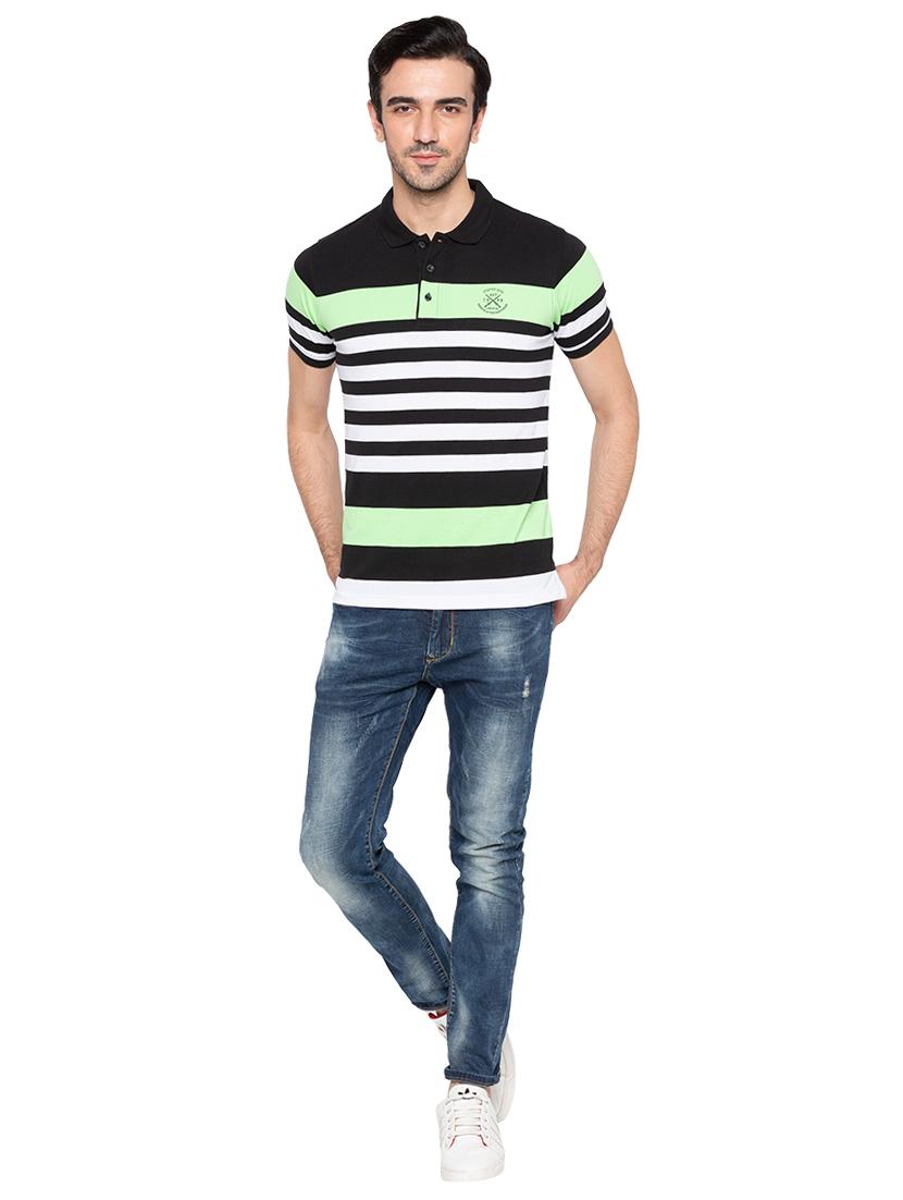 multi colored striped polo t-shirt - 15810479 - Standard Image - 3