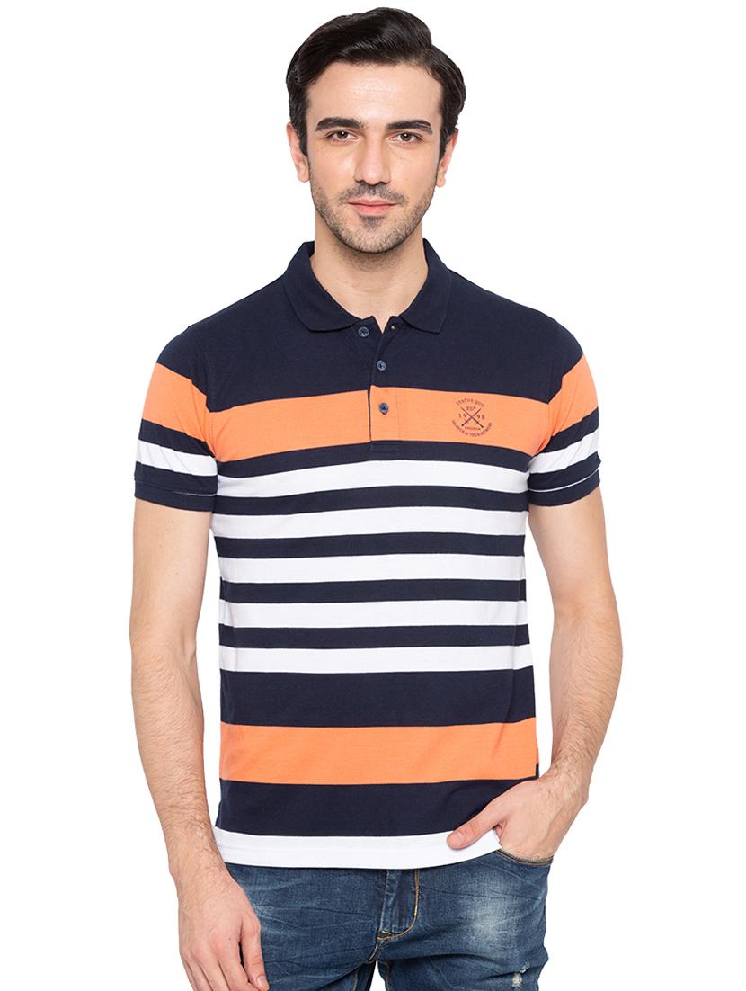 multi colored striped polo t-shirt - 15810480 -  Zoom Image - 0