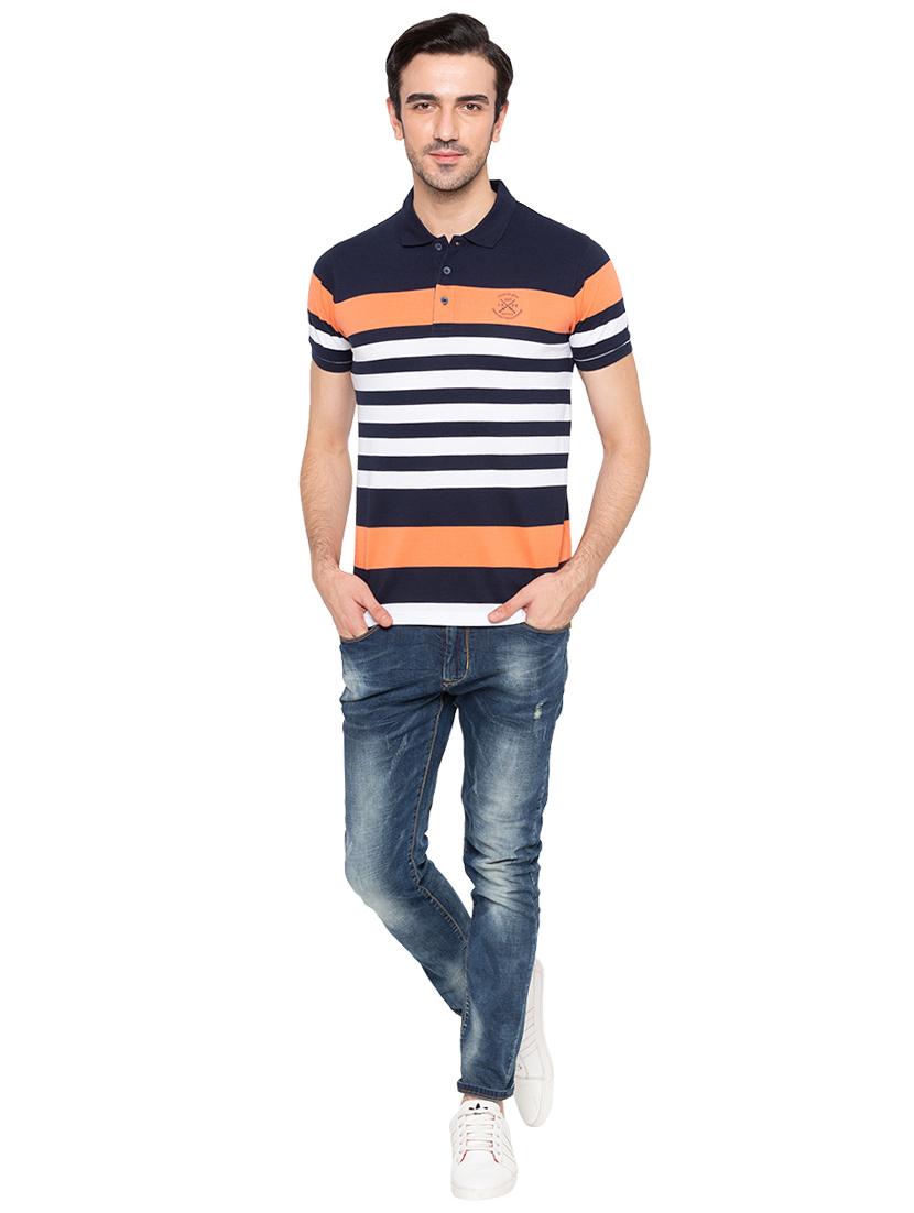 multi colored striped polo t-shirt - 15810480 - Standard Image - 3