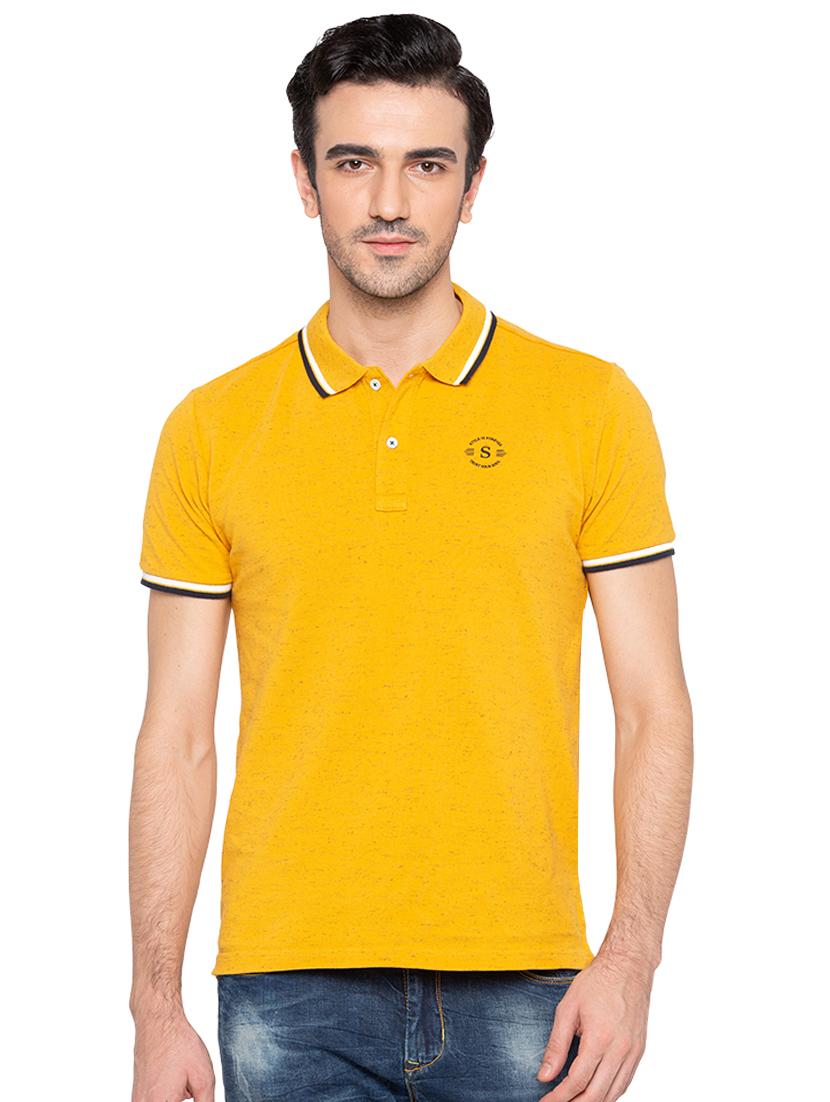solid yellow polo t-shirt - 15810488 - Zoom Image - 0