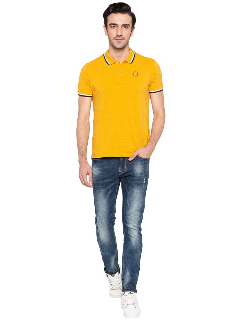 solid yellow polo t-shirt - 15810488 - Standard Image - 3