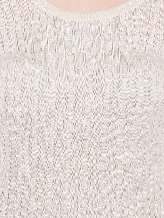 cable knit skinny pullover - 15811683 -  Standard Image - 3