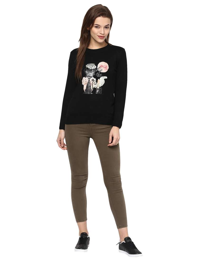 ink black graphic print top - 15811687 - Standard Image - 3