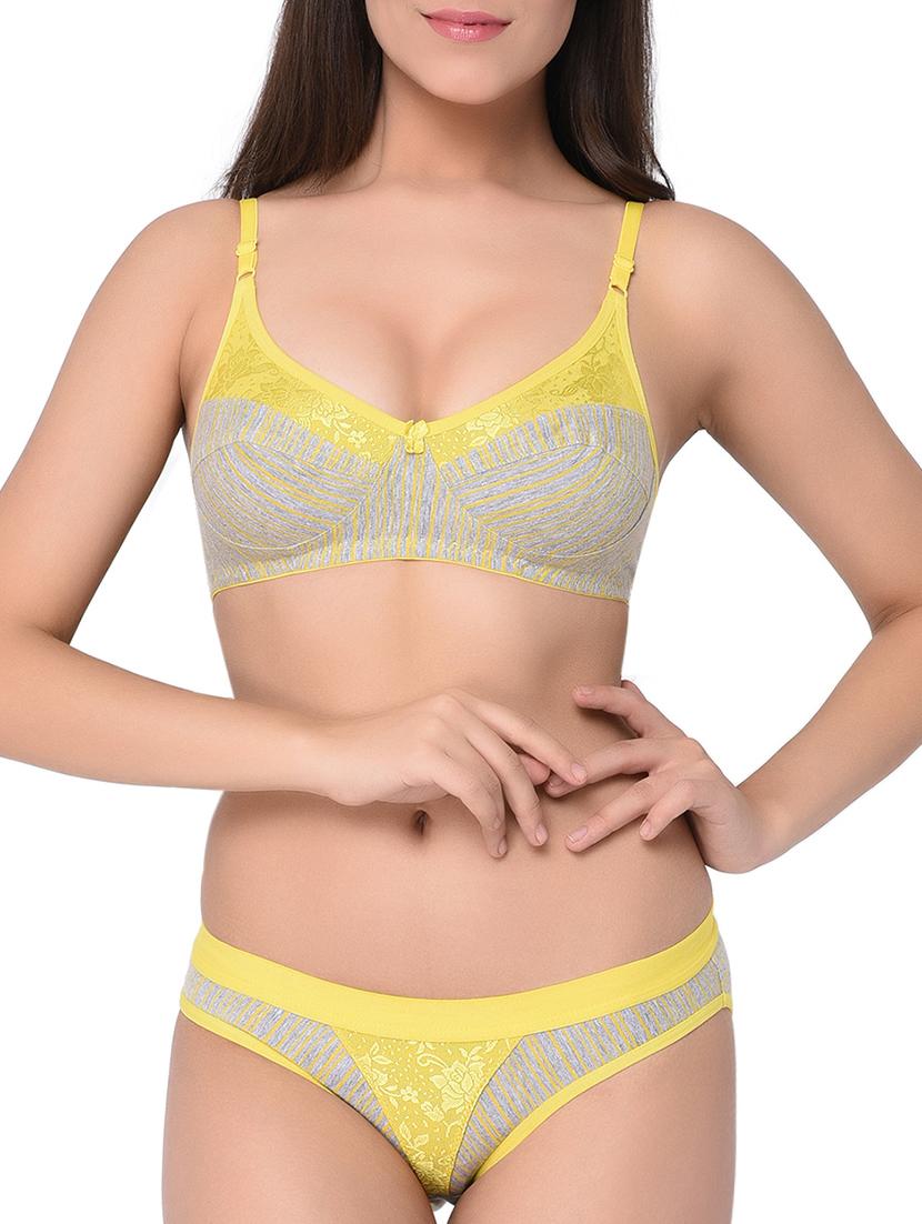 color block bras and panty set - 15813351 - Zoom Image - 0