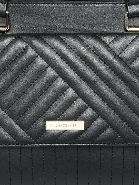 black leatherette (pu) handbag - 15813947 - Standard Image - 3