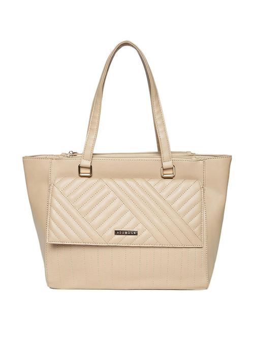 beige leatherette (pu) handbag - 15813948 -  Standard Image - 0